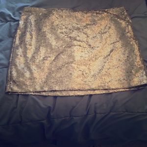 Gap Gold Sequin Mini Skirt